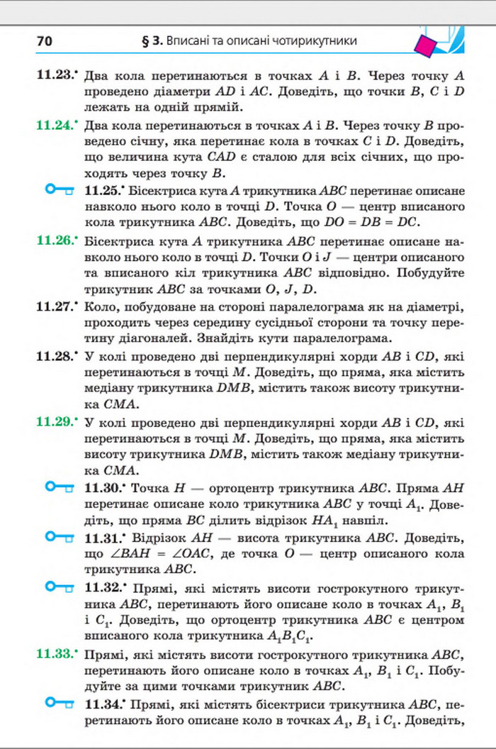 Підручник Геометрія 8 клас Мерзляк погл. 2016