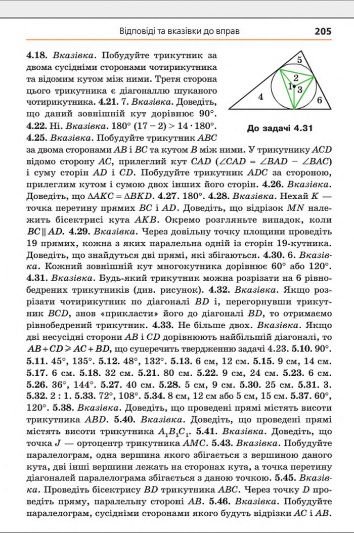 Підручник Геометрія 8 клас Мерзляк погл. 2016