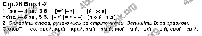 Відповіді Українська мова 1 клас Захарійчук. ГДЗ