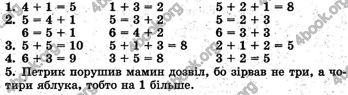 Відповіді Математика 1 клас Богданович. ГДЗ