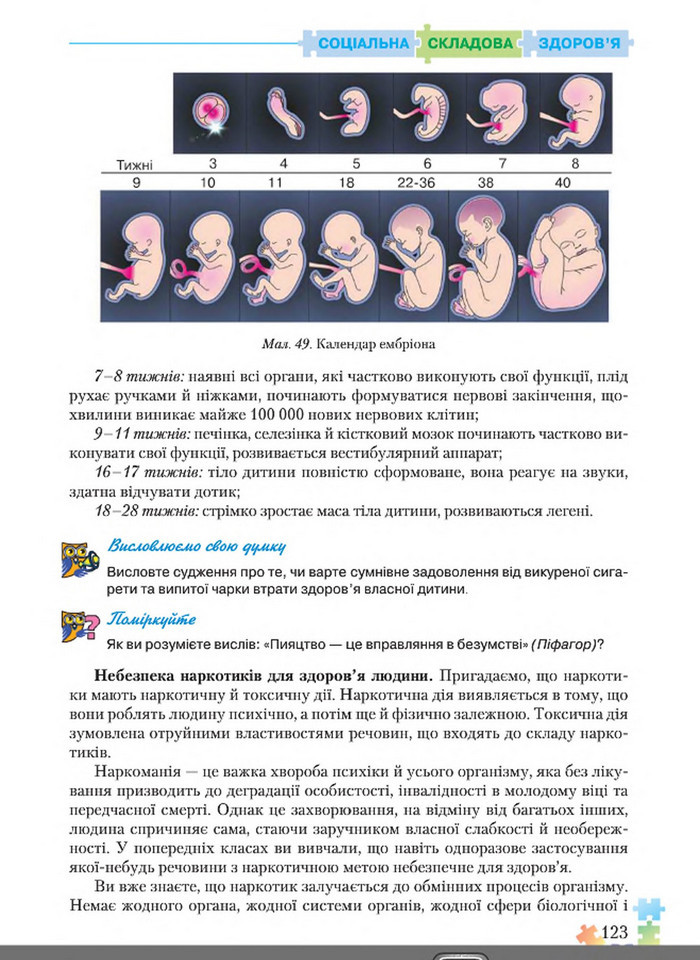 Підручник Основи здоров'я 8 клас Поліщук 2016