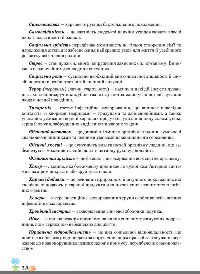 Підручник Основи здоров'я 8 клас Поліщук 2016