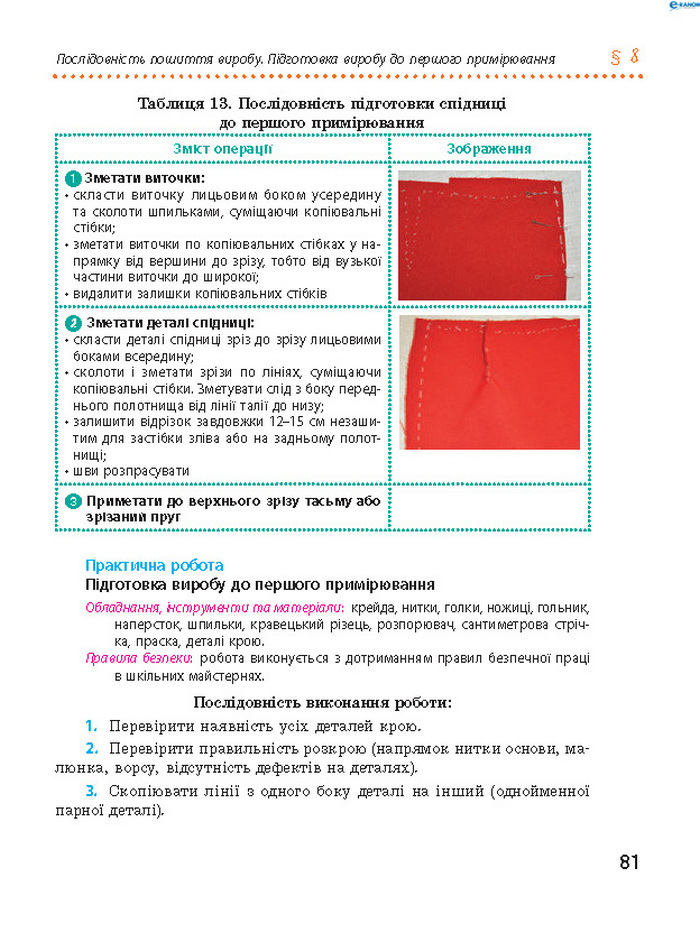 Трудове навчання 8 клас Ходзицька 2016
