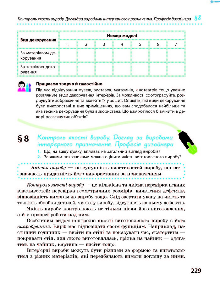 Трудове навчання 8 клас Ходзицька 2016