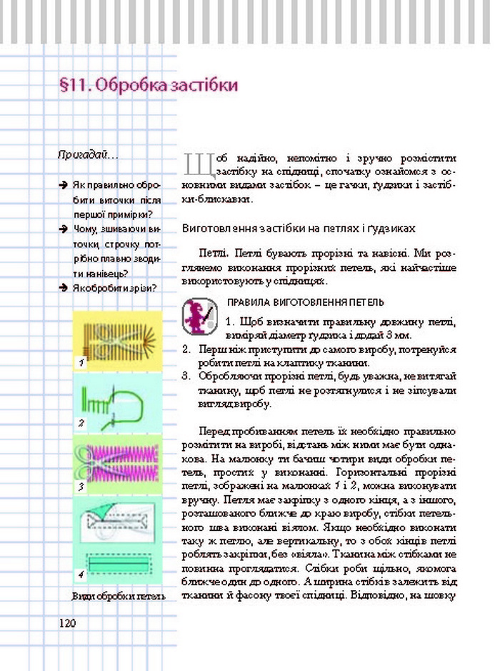 Трудове навчання 8 клас Терещук дівчата