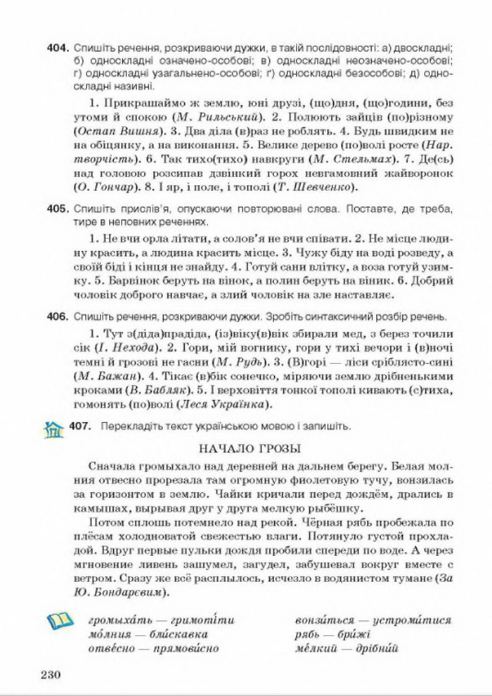 Українська мова 8 класс Ворон 2016
