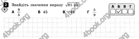 ГДЗ Зошит контроль Алгебра 8 клас Корнієнко 2016