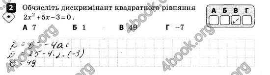 ГДЗ Зошит контроль Алгебра 8 клас Корнієнко 2016