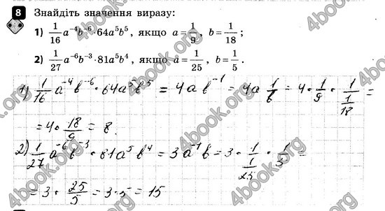 ГДЗ Зошит контроль Алгебра 8 клас Корнієнко 2016