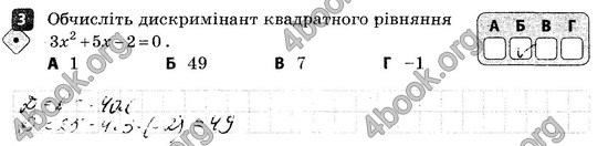 ГДЗ Зошит контроль Алгебра 8 клас Корнієнко 2016