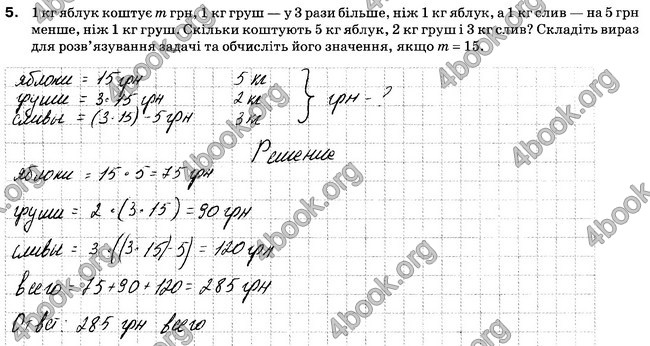 Відповіді Зошит 7 клас Алгебра Тарасенкова. ГДЗ