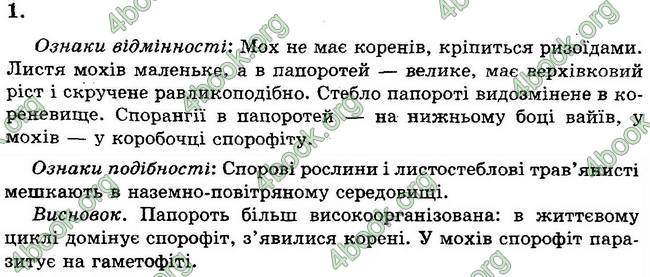 Відповіді Зошит Біологія 6 клас Безручкова. ГДЗ