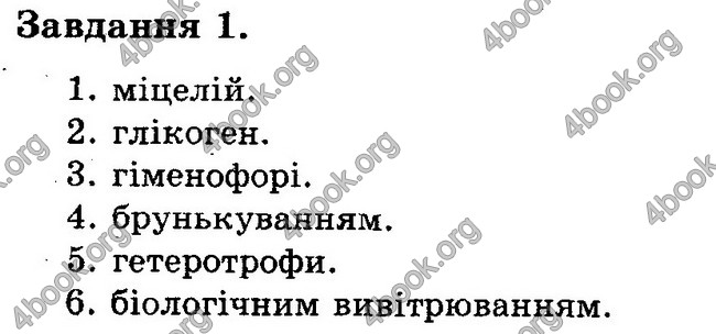 Відповіді Контроль знань Биология 6 клас Котик. ГДЗ