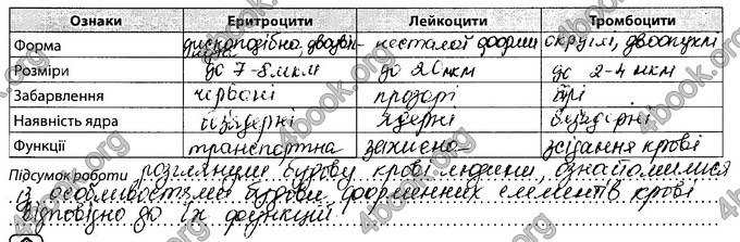 Відповіді Зошит Біологія 8 клас Соболь. ГДЗ