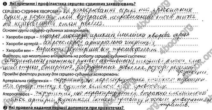 Відповіді Зошит Біологія 8 клас Соболь. ГДЗ