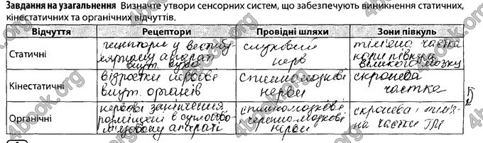 Відповіді Зошит Біологія 8 клас Соболь. ГДЗ