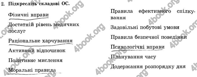 Відповіді Зошит Основи здоров’я 8 клас Бойченко 2016