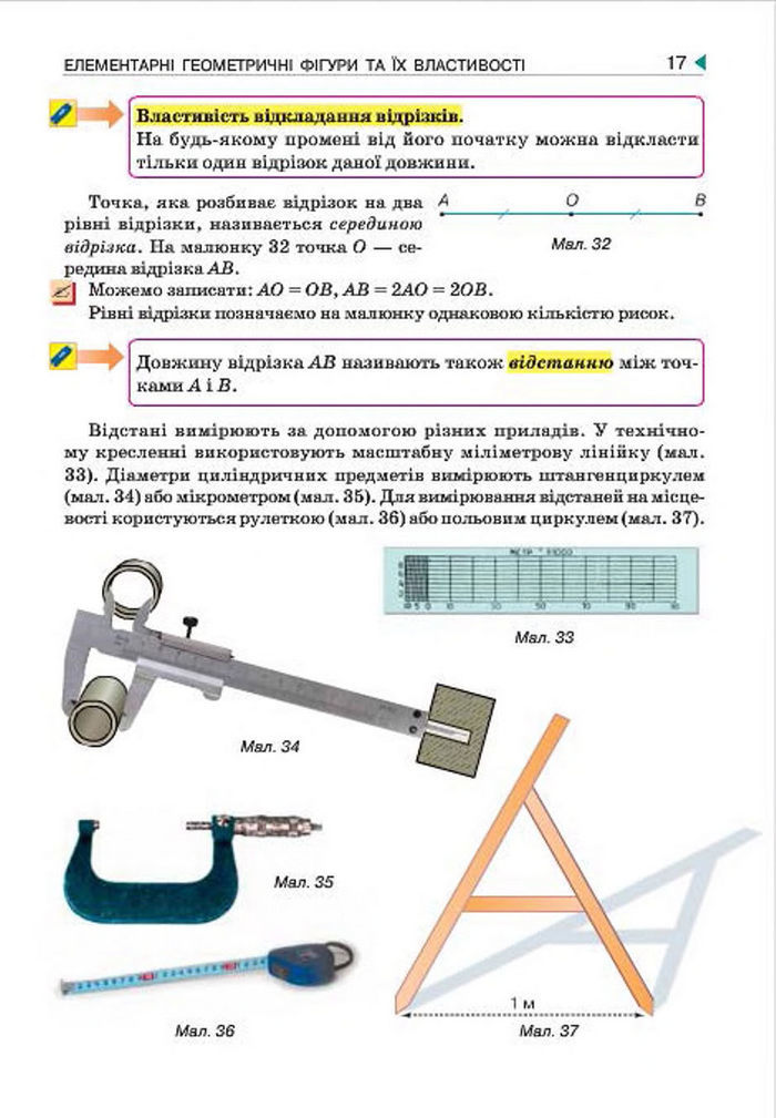 Геометрія 7 клас Бурда 2015