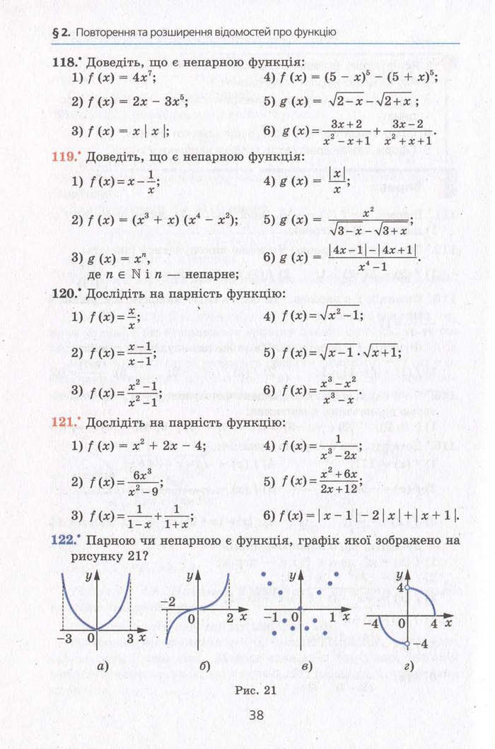 Алгебра 10 клас Мерзляк. Академічний рівень