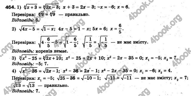 Решебник Алгебра 10 клас Мерзляк. Академічний рівень. ГДЗ