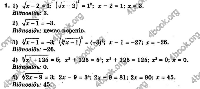 Відповіді Алгебра 10 клас Нелін. Акад. рівень. ГДЗ