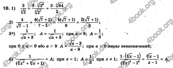 Відповіді Алгебра 10 клас Нелін. Акад. рівень. ГДЗ