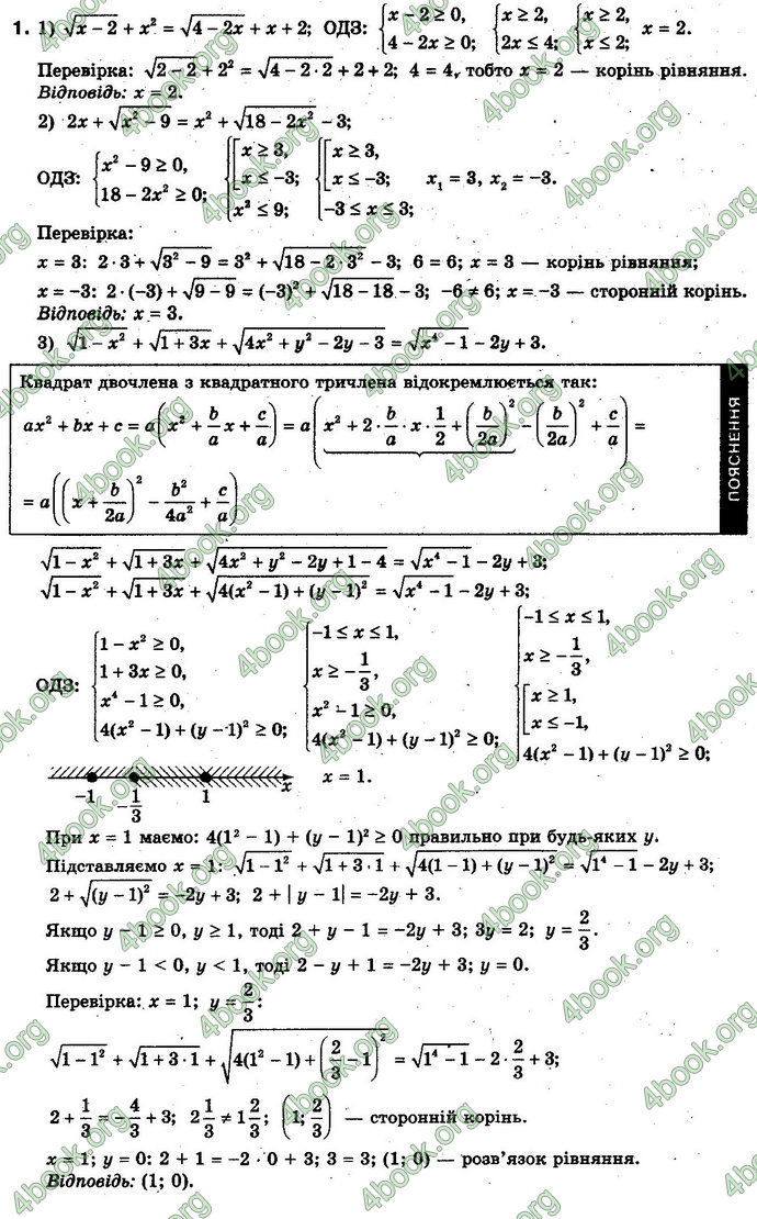 Відповіді Алгебра 10 клас Нелін. Проф. ГДЗ