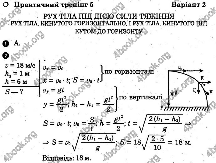 Відповіді Зошит Фізика 10 клас Божинова (Академ). ГДЗ