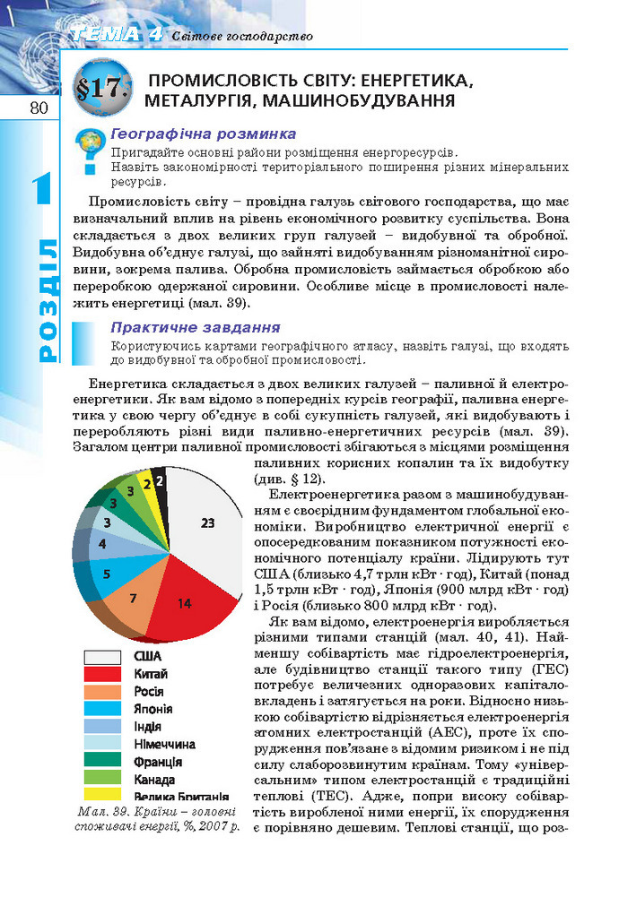 Географія 10 клас Пестушко