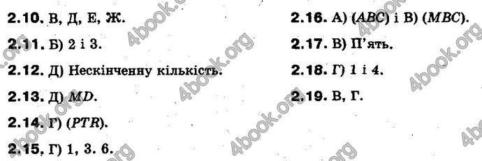 Відповіді Геометрія 10 клас Біляніна. ГДЗ