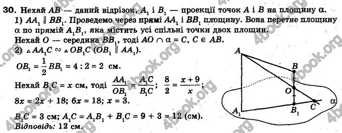 Відповіді Геометрія 10 клас Біляніна. ГДЗ