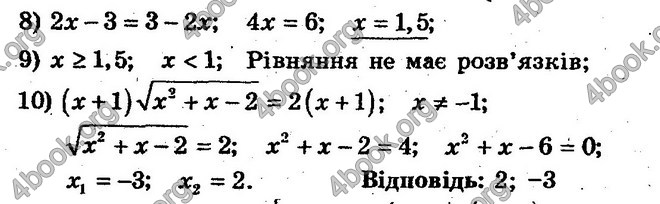 Відповіді Збірник Алгебра 10 клас Мерзляк. ГДЗ