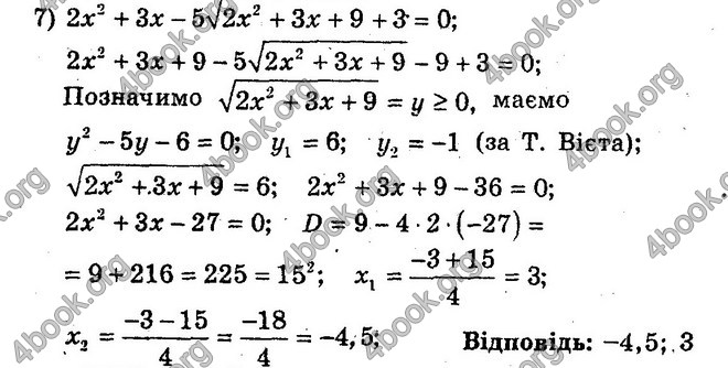 Відповіді Збірник Алгебра 10 клас Мерзляк. ГДЗ