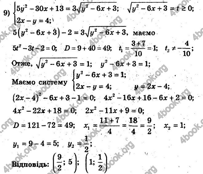 Відповіді Збірник Алгебра 10 клас Мерзляк. ГДЗ