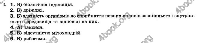 Відповіді Біологія 10 клас Балан. ГДЗ