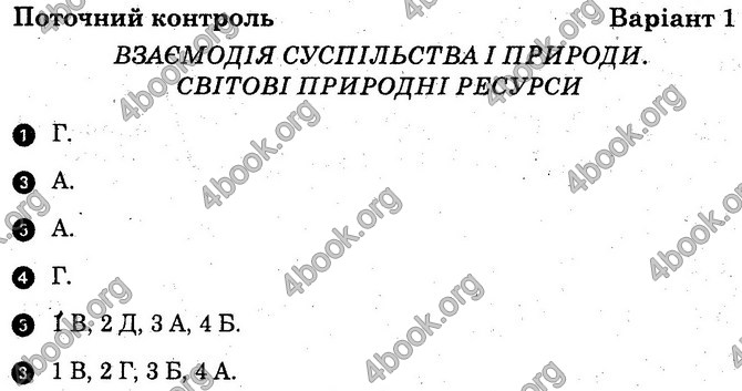 Відповіді зошит Географія 10 клас Вовк. ГДЗ