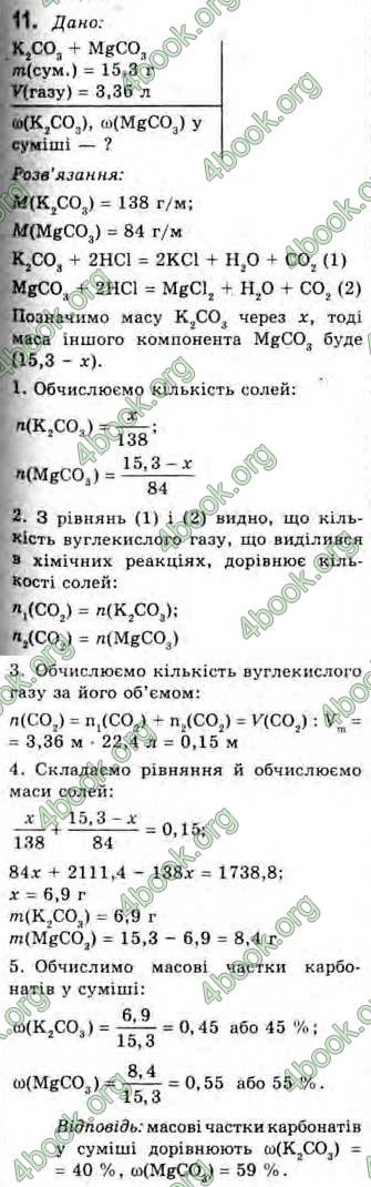 Відповіді Хімія 10 клас Попель. ГДЗ