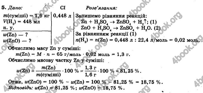 Відповіді Хімія 10 клас Буринська. ГДЗ