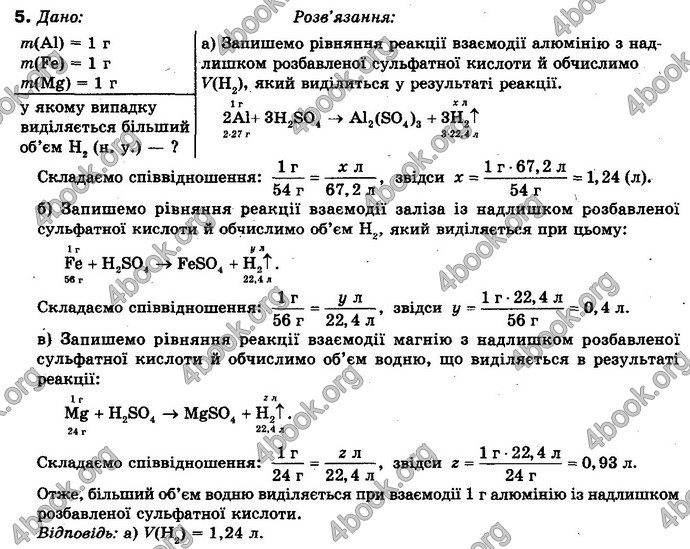 Відповіді Хімія 10 клас Буринська. ГДЗ