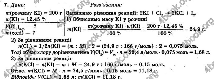 Відповіді Хімія 10 клас Буринська. ГДЗ