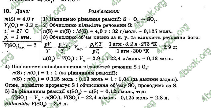 Відповіді Хімія 10 клас Буринська. ГДЗ