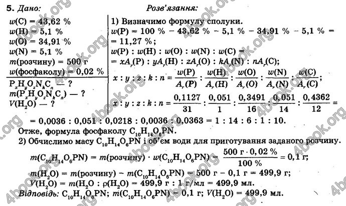 Відповіді Хімія 10 клас Буринська. ГДЗ