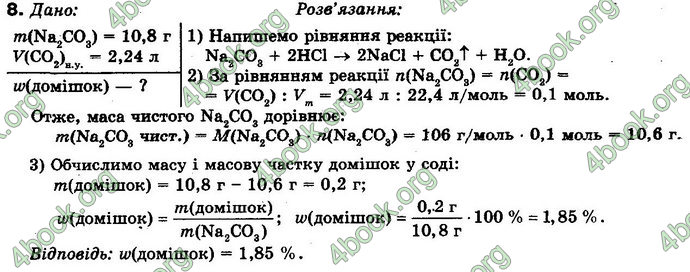 Відповіді Хімія 10 клас Буринська. ГДЗ