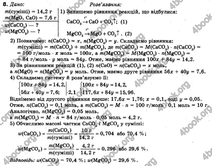 Відповіді Хімія 10 клас Буринська. ГДЗ