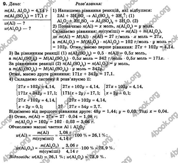 Відповіді Хімія 10 клас Буринська. ГДЗ