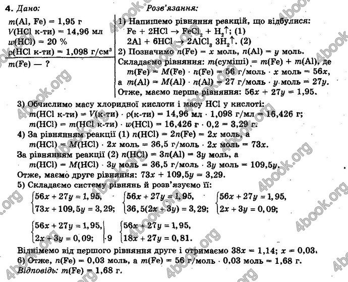 Відповіді Хімія 10 клас Буринська. ГДЗ