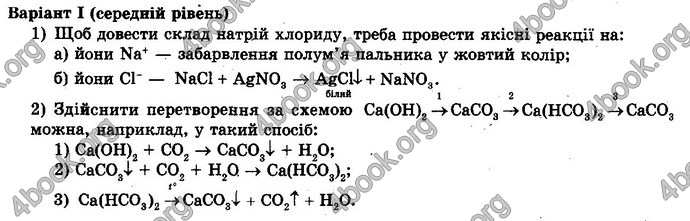 Відповіді Хімія 10 клас Буринська. ГДЗ