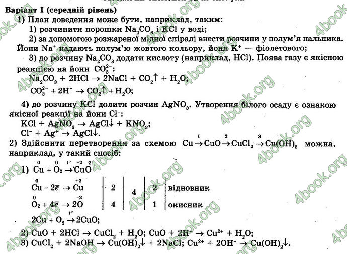 Відповіді Хімія 10 клас Буринська. ГДЗ