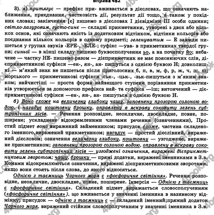 Ответы Українська мова 11 класс Бондаренко. ГДЗ