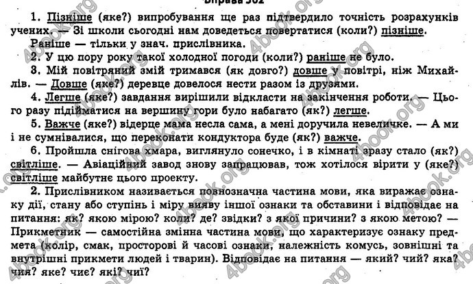 Ответы Українська мова 11 класс Бондаренко. ГДЗ